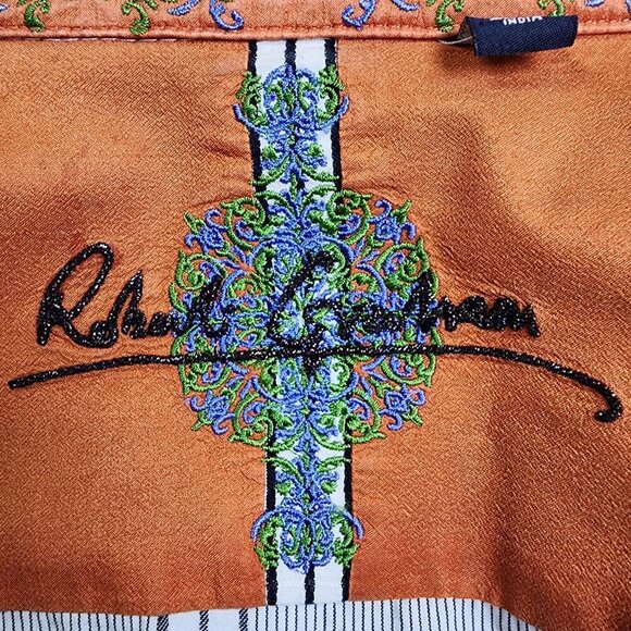 Robert Graham Cotton/Silk Accent Button-Up Shirt, Men's Large - Picture 4 of 12